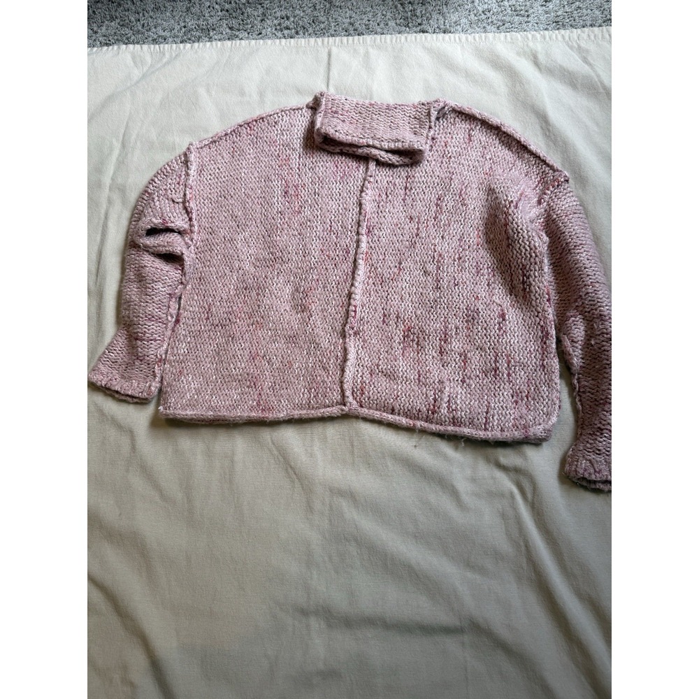 Anthropologie Pilcro Pink Oversized Noelle Mock Neck Raglan Sleeve Sweater Sz S